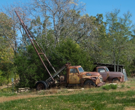 1954 GMC Winch Truck and 1953 Chevy pickkup
