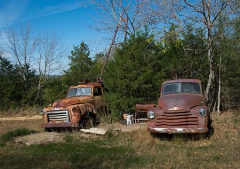 1953 GMC winch truck and '53 chevy pickup
